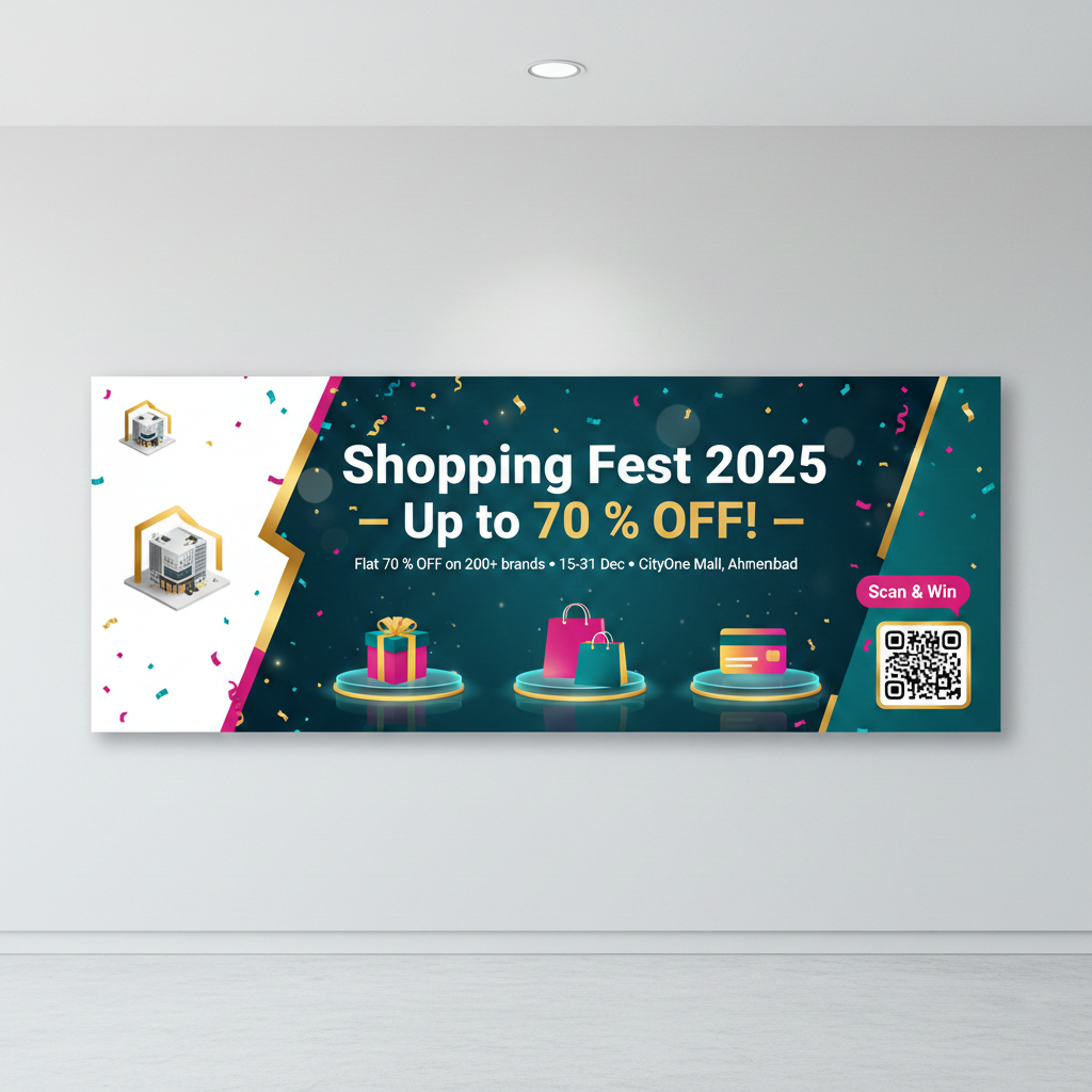 Creative Banner/Poster design with vibrant colors and typography
