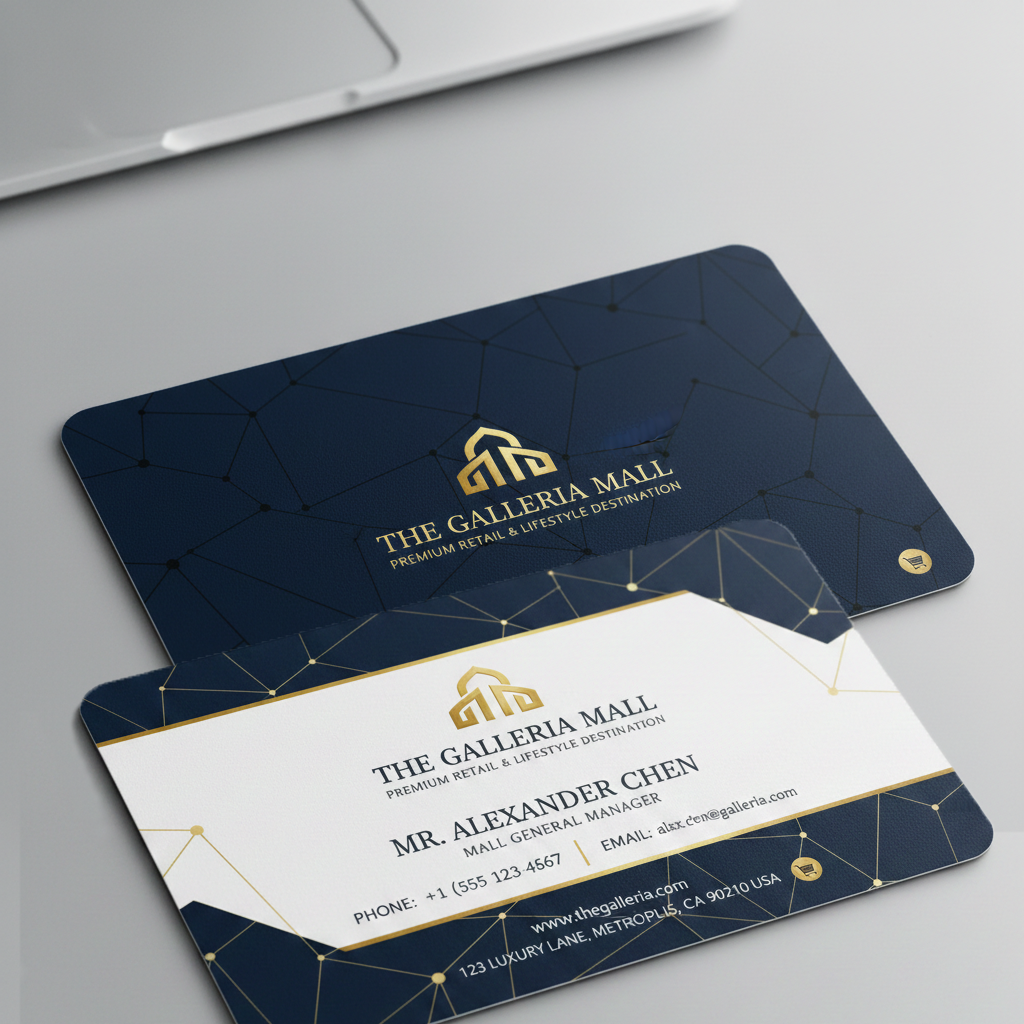 Modern business card design with clean typography