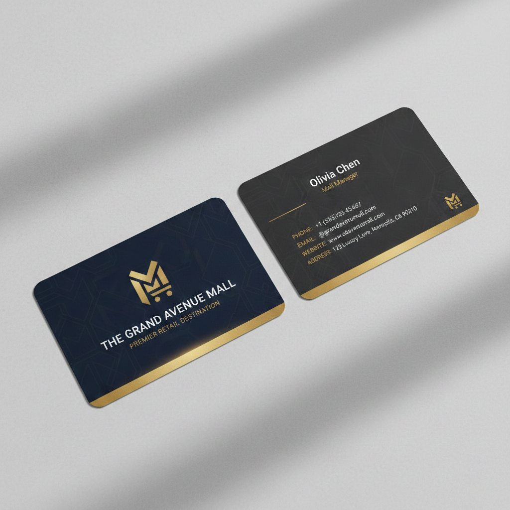 Modern business card design with clean typography