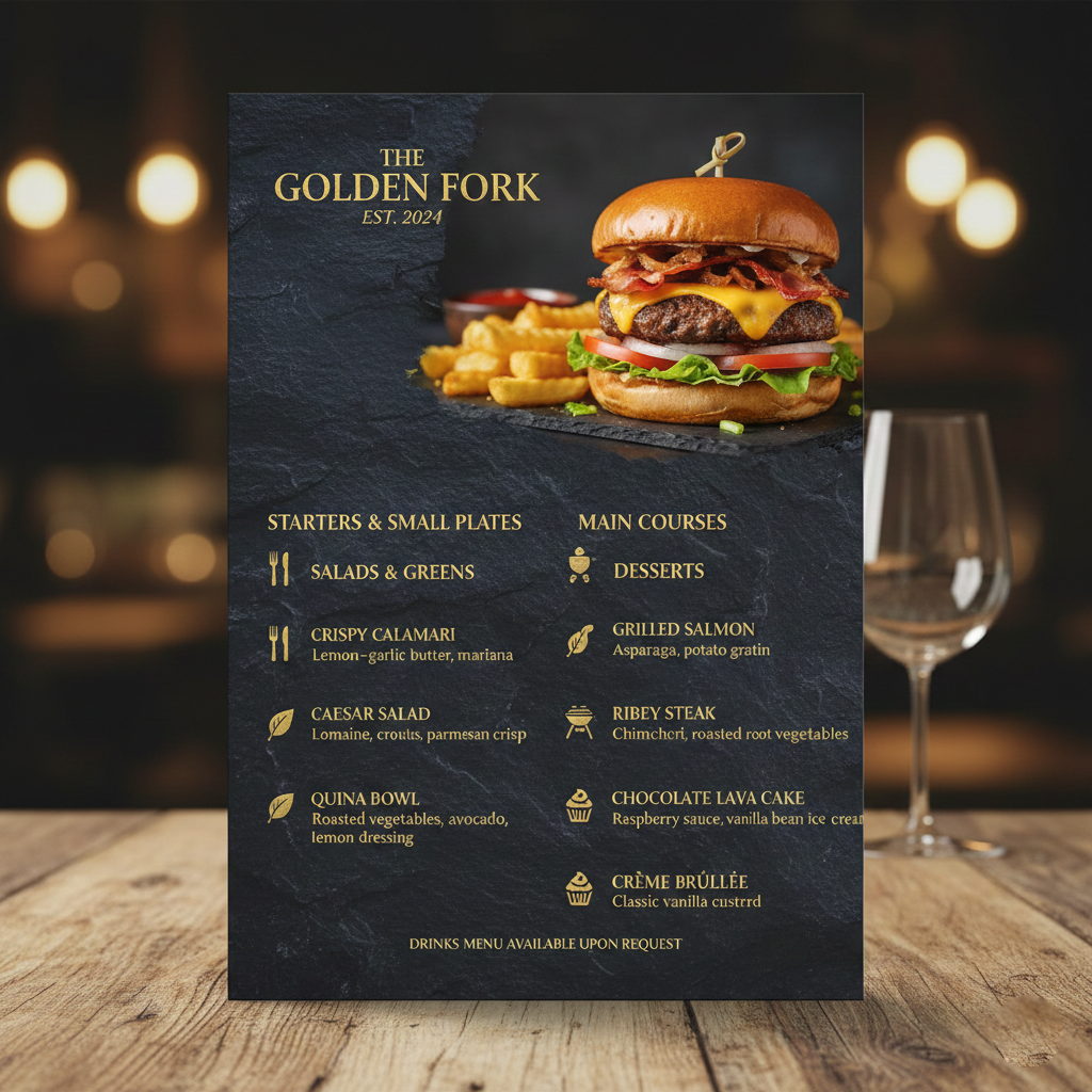 menu card