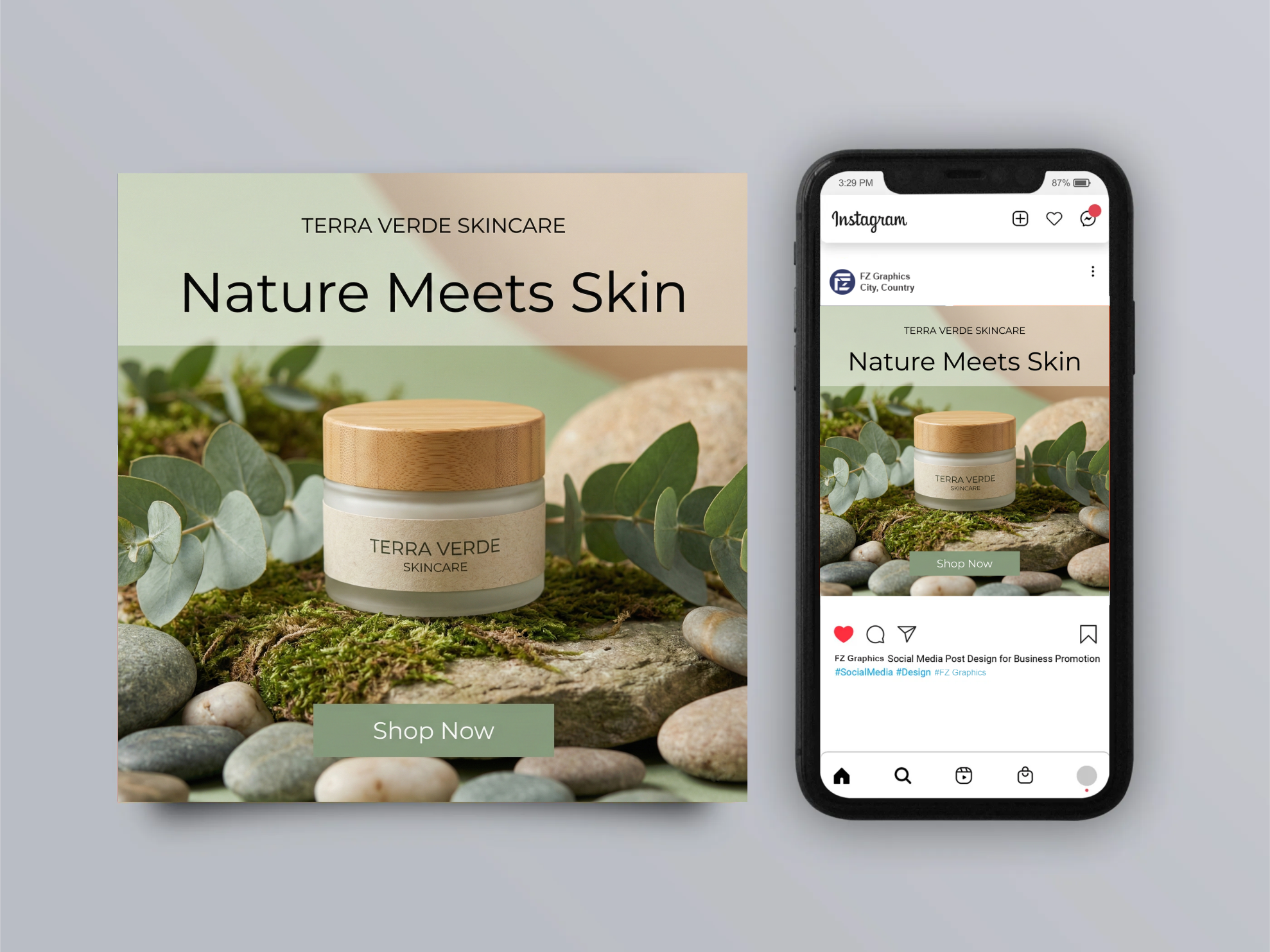 Social media ad design for marketing campaigns