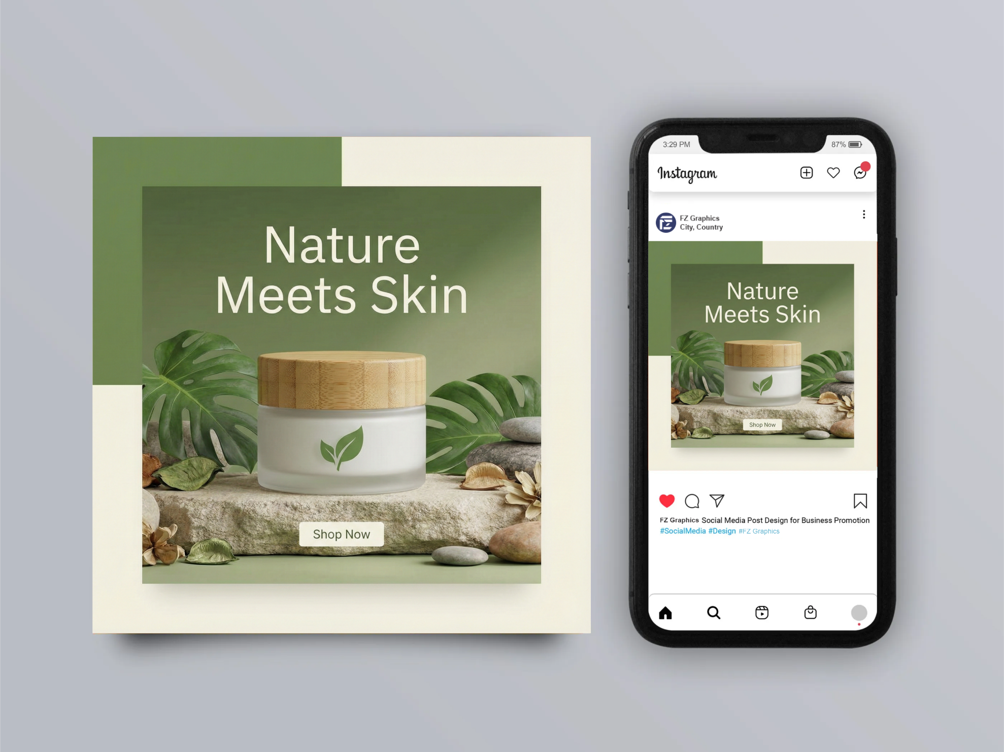 Social media ad design for marketing campaigns